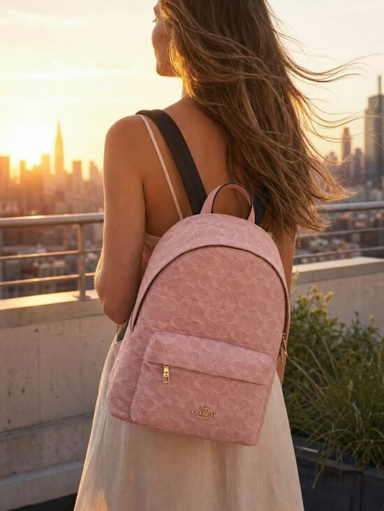 coach Taylor Small Backpack In Signature Denim cer70 main image 7